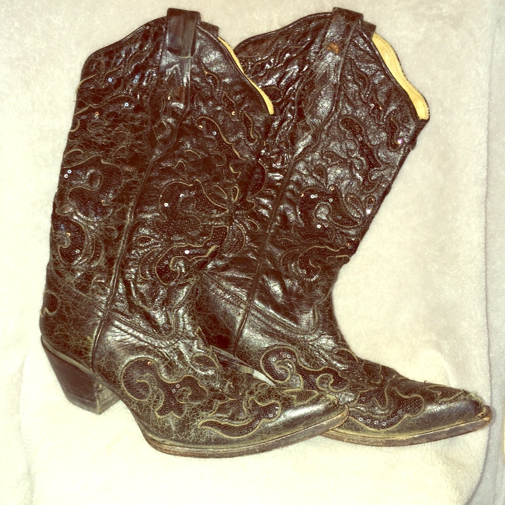Sequin inlay Corral Boots
